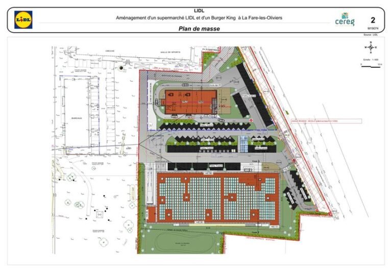 carte indiquant burger king la fare les oliviers