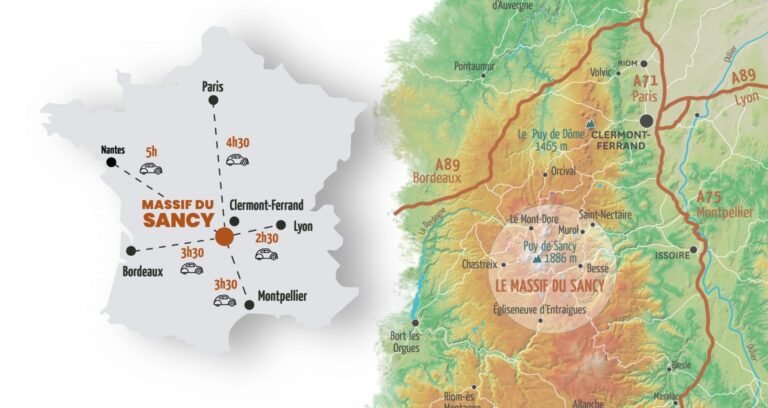 carte routiere montagneuse mont dore puy de sancy
