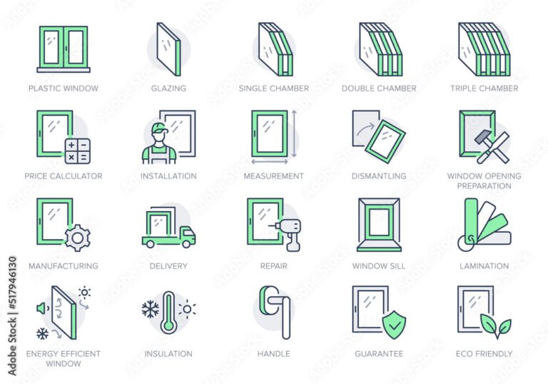 fenetres modernes avec icones deconomie denergie